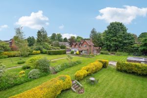 Elevated view of House and Gardens- click for photo gallery